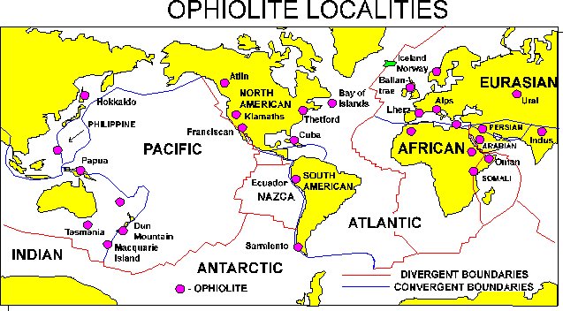 ophiolite map